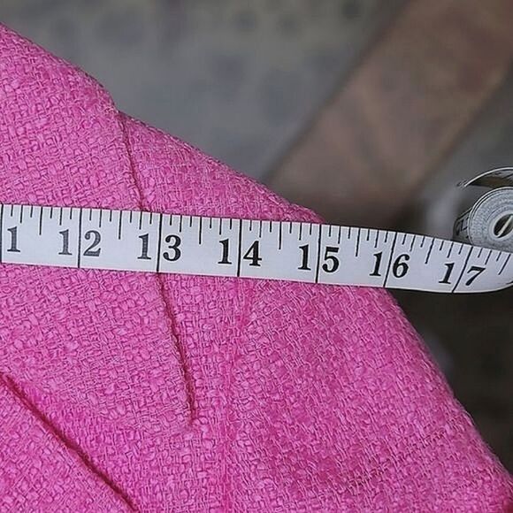 Vtg Y2K Planet fuschia bouclé wide collar blazer jacket - Picture 7 of 16